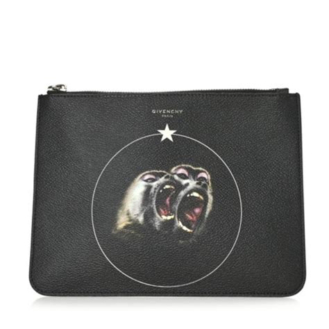 GIVENCHY Textured Coated Canvas Monkey Brother Print 